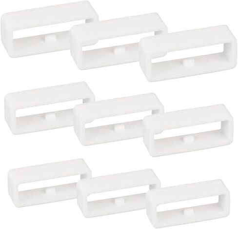 9pcs Watch Band Keepers, Silicone Watch Strap Retainer Waterproof Holder Loop Replacement Parts Clasp Ring for Smart Sport Watchers in Saudi Arabia