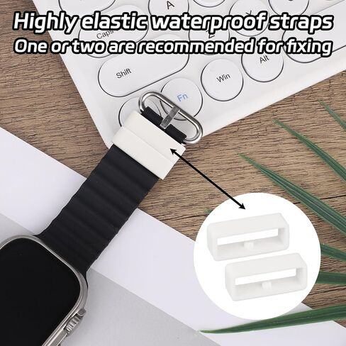 9pcs Watch Band Keepers, Silicone Watch Strap Retainer Waterproof Holder Loop Replacement Parts Clasp Ring for Smart Sport Watchers in Saudi Arabia