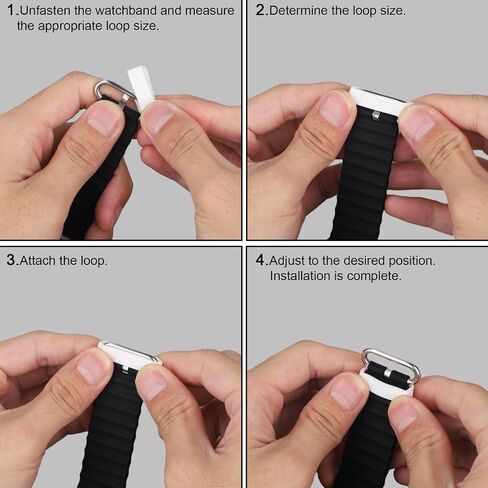 9pcs Watch Band Keepers, Silicone Watch Strap Retainer Waterproof Holder Loop Replacement Parts Clasp Ring for Smart Sport Watchers in Saudi Arabia