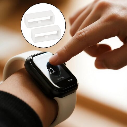 9pcs Watch Band Keepers, Silicone Watch Strap Retainer Waterproof Holder Loop Replacement Parts Clasp Ring for Smart Sport Watchers in Saudi Arabia