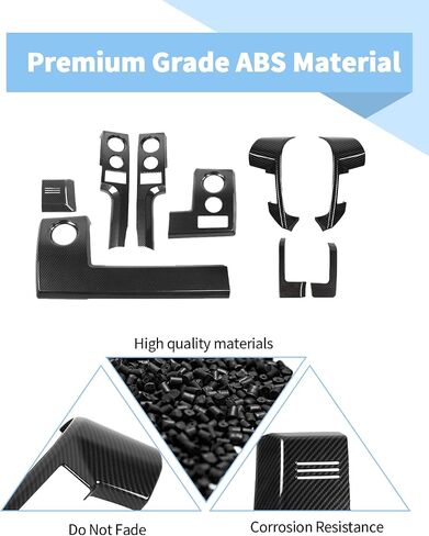 Voodonala Carbon Fiber Interior Trim Kit Compatible with Ford F150 Raptor Accessories 2009-2014, Center Console Dashboard Panel Cover Steering Wheel Trim in Saudi Arabia