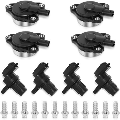 مستشعر موضع عمود الحدبات 4pcs وملحقات عمود الكامات ، ملدوات مغناطيسية 4pcs مع مجموعة البراغي لـ Mercedes-Benz 2008-2015 G550 GL550 ML550 استبدال 917-289 VVT340 in Kuwait