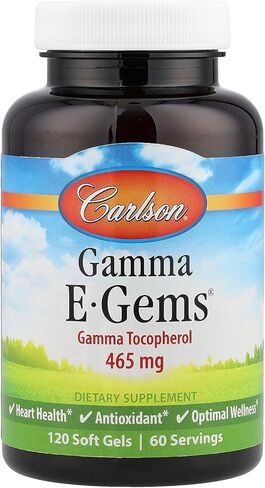 Carlson Labs Gamma E-Gems, Gamma Tocopherol, 465 mg, 120 Softgels in Saudi Arabia