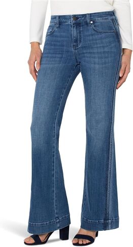 Liverpool Women's Hannah Mid-Rise Flare Jean with Self Trim 32'' Inseam in Saudi Arabia