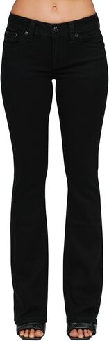 Miss Me Women's Mid-Rise Black Spur Longhorn Western Embellished Bootcut Jeans in Saudi Arabia