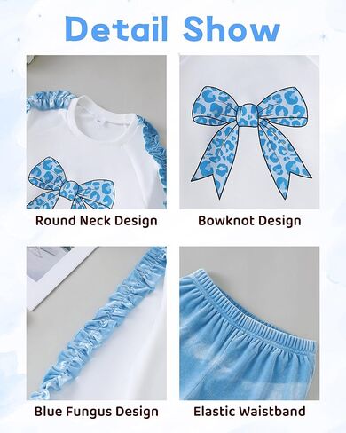 Girls Fall Outfits Long Sleeve Printed Shirt for Kids Bell Bottom Pant Tween Girls 2 Pieces Clothing Sets Size 8-12 in Kuwait