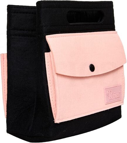 'Aya' Premium Felt Purse Organizer Insert - 2 Sizes Bag Organizer for Handbags (Large, Dove Grey & Charcoal) in Saudi Arabia