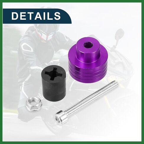 Motoforti Motorcycle Handlebar End Plug Aluminum Alloy 7/8" 22mm 30mm OD Fashionable | Front Handle Bar Grips Cap Gear Balanced Plug Purple 2 Pcs Long-lasting in Saudi Arabia