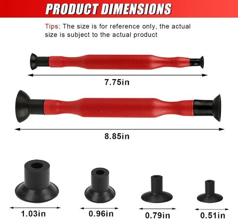 2PCS Valve Lapping Kit, Double Ended Valve Grinding Stick Tool with 8 Suction Plates in 4 Sizes, Universal Car Oil Systems Engine Maintenance and Repair Accessories in Saudi Arabia
