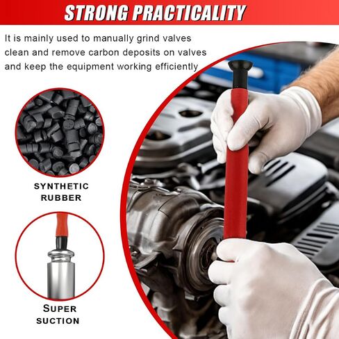 2PCS Valve Lapping Kit, Double Ended Valve Grinding Stick Tool with 8 Suction Plates in 4 Sizes, Universal Car Oil Systems Engine Maintenance and Repair Accessories in Saudi Arabia