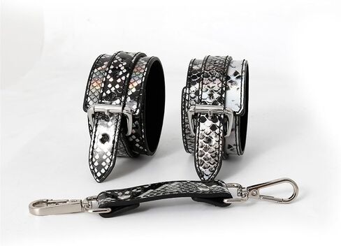 Trendy Snake Pattern Leather Bracelet Anklets - Adjustable Pin Buckle Fashion Bangles for Cosplay, Game Cuffs & Unique Toys in Saudi Arabia