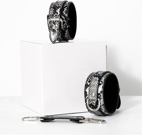 Trendy Snake Pattern Leather Bracelet Anklets - Adjustable Pin Buckle Fashion Bangles for Cosplay, Game Cuffs & Unique Toys in Saudi Arabia