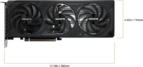 بطاقة رسومات GIGABYTE GeForce RTX 4070 WINDFORCE OC 12G، 3X مراوح WINDFORCE، 12 جيجابايت 192 بت GDDR6X، بطاقة فيديو GV-N4070WF3OC-12GD in Saudi Arabia