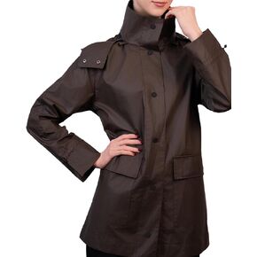 Women’s Lightweight Rain Coat, outdoor coat – Waterproof Raincoat Jacket with Hood, Classic Button-Up Trench Coat for Women in Saudi Arabia