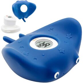 ميزان حرارة حمام الأطفال من بي آند إتش، ميزان حرارة حمام عائم آمن على شكل بجعة بيضاء للأطفال - شاشة سهلة القراءة - قراءات موثوقة لدرجة الحرارة in Kuwait