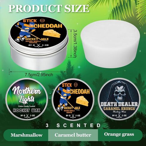3 Pack Hockey Stick Wax Strawberry Cherry Dragons Blood Scent Hockey Stick Blade Wax Maximized Grip Reusable Hockey Stick Wax for Hockey Players Maximum Grip Protection in Kuwait