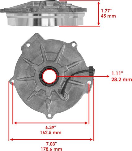 Caltric Front Differential Output Cover Compatible with Polaris Ranger 800 2013-2014 / Ranger XP 800 2012/800 6x6 EFI 2010-2016 in Saudi Arabia