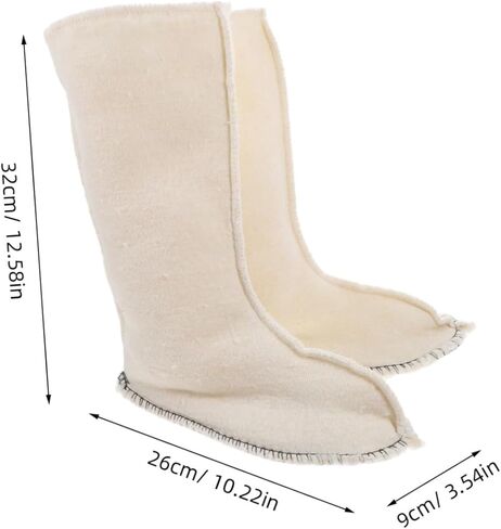 1pair Thermal Liners for Work Boots Winter Boot Insulation for Men Warm Comfortable Liners for Women Full Ankle Protection Plush Lining in Kuwait