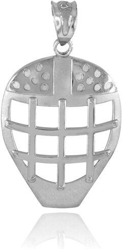 Claddagh Gold 925 Sterling Silver Hockey حارس مرمى القلادة الرياضية in Saudi Arabia
