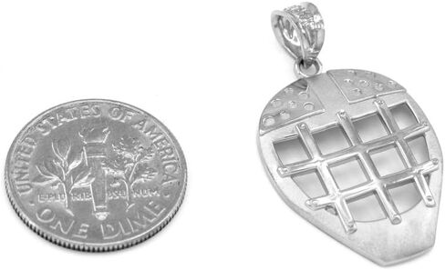 Claddagh Gold 925 Sterling Silver Hockey حارس مرمى القلادة الرياضية in Saudi Arabia