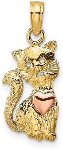 10K or 14K Solid Yellow Gold Animal Pendant Necklace for Women & Men – Fine Gold Pet Jewelry | Memorial Charm Gift for Animal Lovers, Couples, Friends | Small Animal Jewelry Pendant in Saudi Arabia