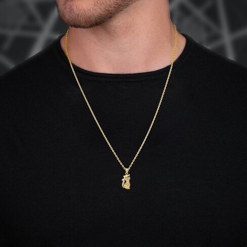 10K or 14K Solid Yellow Gold Animal Pendant Necklace for Women & Men – Fine Gold Pet Jewelry | Memorial Charm Gift for Animal Lovers, Couples, Friends | Small Animal Jewelry Pendant in Saudi Arabia