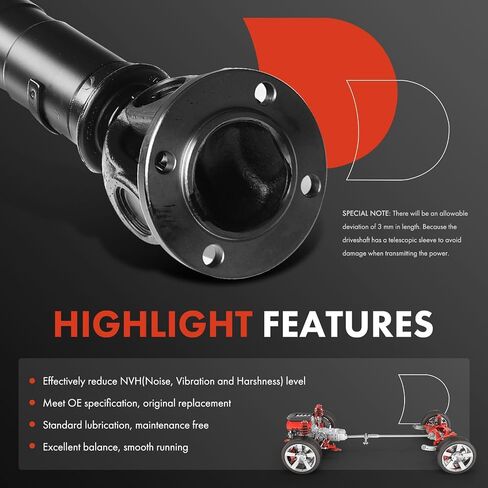 A-Premium Front Complete Drive Shaft Prop Shaft Driveshaft Assembly Compatible with Land Rover Discovery 1999-2004, 4WD, Replace# TVB000100 in Saudi Arabia