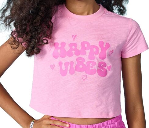 أساسيات IScream Big Girls 'Short Sleeve Round Box Boxy Cut -T -Shirt - Pop Print Collection in Saudi Arabia