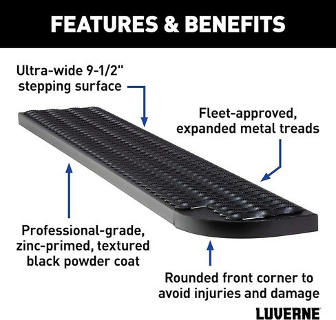 Luverne 495154-401802 Grip Step XL 9-1/2 X 54-In Steel Runder Board ، حدد RAM Promaster 1500 ، 2500 ، 3500 in Kuwait