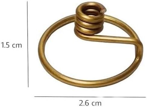 Niranjan Kadi Brass Ring حامل فتيل لـ Diya Bati Oil Lamps (شكل مستدير) لبوجا ديبام ديباك كوتون ساماي كوثو فيلاكو ثيري (4) in Saudi Arabia