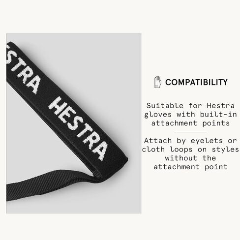 Hestra Men's Slim Handcuffs Glove Strap 100/17mm (Size 8-11) I Ski Glove Leash in Saudi Arabia