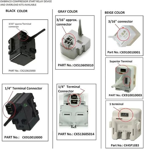 Glob Pro Solutions 513605014 Arbraco TSD2 ضاغط الثلاجة بدء تشغيل ومكثف CK513605014 1/4 متوافق مع الخدمة الثقيلة in Saudi Arabia