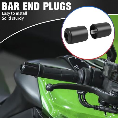 Motorcycle Handle Bar End Grips Plug Weights Hand Grips Plug Caps Replacement for Kawasaki ZX6R ZX-6R 2009-2024 ZX10R ZX-10R 2010-2015 Z1000 2010-2016 in Saudi Arabia