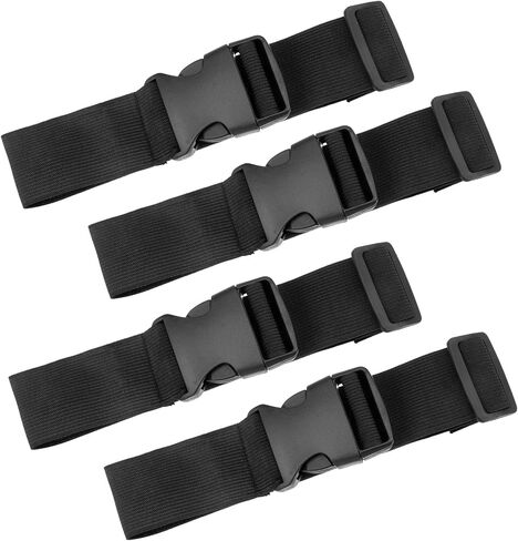 4 Pcs Add a Bag Luggage Straps Adjustable Suitcase Strap Belt Connector Travel Packing Accessories Attachment for Connecting Two Suitcases Packages Together (Black) in Saudi Arabia