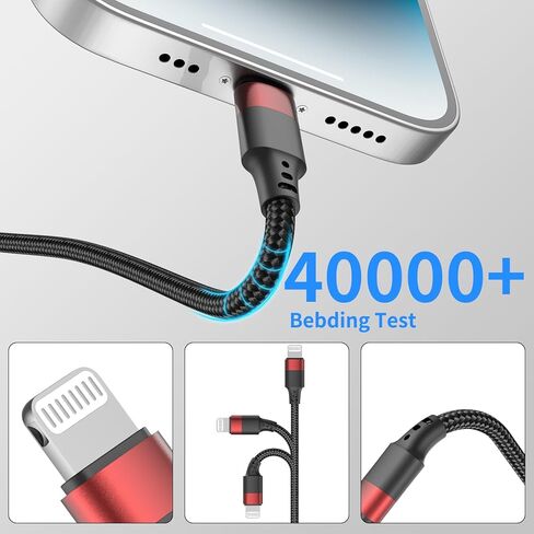 USB C to Lightning Cable 1FT Short, 2Pack Power Delivery USB C iPhone Fast Charger Cord 12inch Braided Type C to Lightning Data Sync Cable in Saudi Arabia
