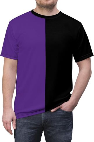 Half Purple and Half Black Adult Shirt in Saudi Arabia