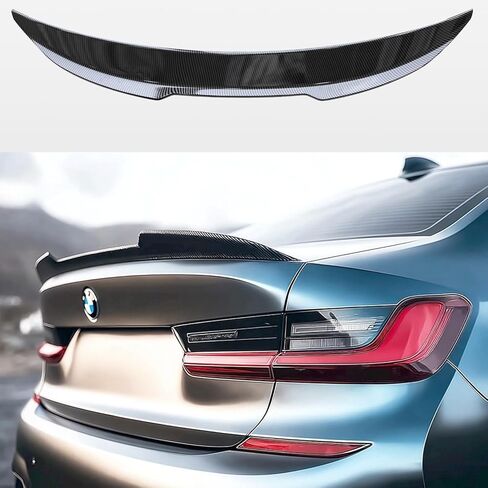 Spoiler for BMW 3 Series Sedan 2025-2020 Without Drilling ABS Rear Trunk Spoiler Wing for G20 330i 330e Sedan G80 M3 Accessories (Glossy Black) in Saudi Arabia