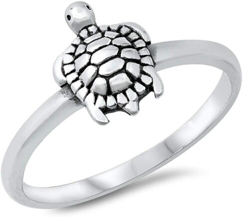 CloseOutwarehouse 925 Sterling Silver Forsed Turtle Ring in Saudi Arabia
