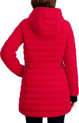 Nautica Women's Lt Down Jacket with Hood, 3/4 Length in Saudi Arabia