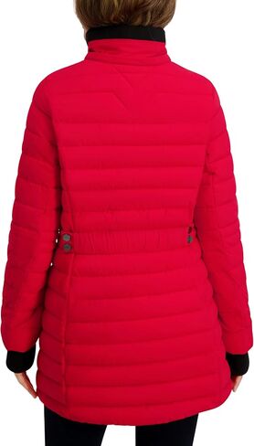 Nautica Women's Lt Down Jacket with Hood, 3/4 Length in Saudi Arabia