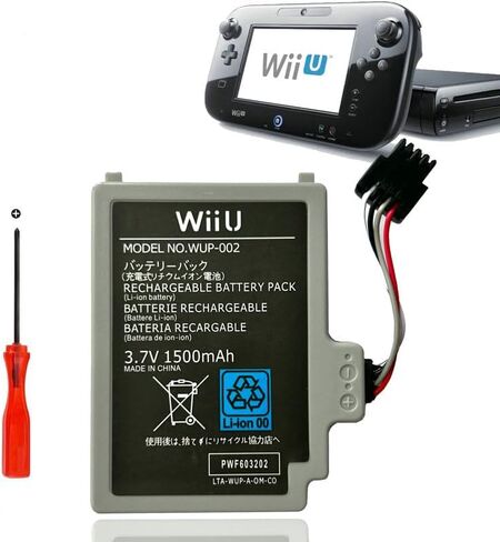 استبدال بطارية لوحة الألعاب WUP-012 لجهاز Nintendo Wii U Gamepad WiiU PAD Series WUP-012 WUP-010 WUP-003 (1500 مللي أمبير في الساعة) in Saudi Arabia