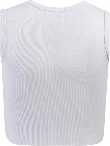 Hype & Vice Cut-Off Tank for Women (Large) - University of Michigan Top for Women, Cropped Fit Tank Top, College Shirts for Game Days - White in Saudi Arabia