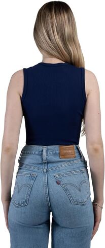 Hype & Vice Cut-Off Tank for Women (Large) - University of Michigan Top for Women, Cropped Fit Tank Top, College Shirts for Game Days - White in Saudi Arabia