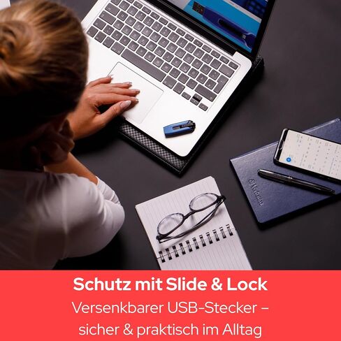 محرك أقراص فلاش Verbatim USB 3.0 Store 'n' Go V3 Max بسعة 128 جيجابايت - بدون غطاء ومتوافق مع أجهزة الكمبيوتر الشخصية/Mac - أزرق in Saudi Arabia