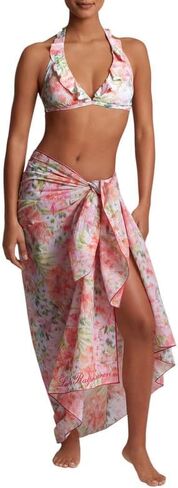 Lauren Ralph Lauren Women's Floral Pareo Cotton Cover-Up (Pink Multi, One Size) in Saudi Arabia