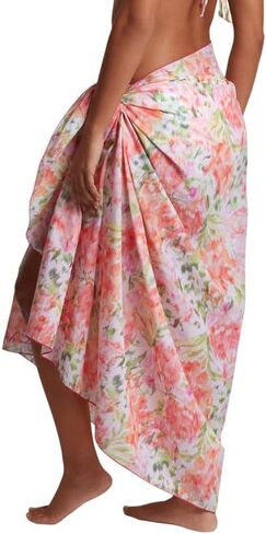 Lauren Ralph Lauren Women's Floral Pareo Cotton Cover-Up (Pink Multi, One Size) in Saudi Arabia