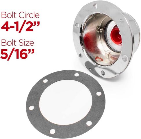 CHR3434024 Chrome 6 Hole Hub Cap مع قابس ملء جانبي in Kuwait