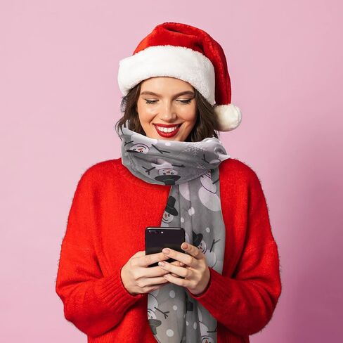Eurzom Christmas وشاح العطلات مهرجان الوشاح الشتاء الثلج الثلج لينة خفيفة الوزن أنيقة عيد الميلاد للبنات هدية in Saudi Arabia