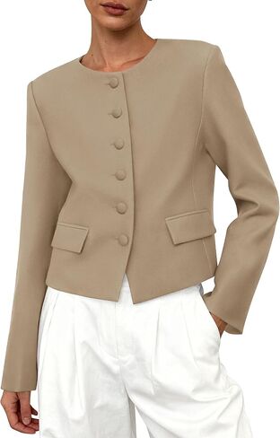 PRETTYGARDEN Women Blazers Business Casual Outfits 2025 Fall Fashion Long Sleeve Professional Office Work Suit Jacket Clothes in Saudi Arabia