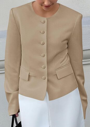 PRETTYGARDEN Women Blazers Business Casual Outfits 2025 Fall Fashion Long Sleeve Professional Office Work Suit Jacket Clothes in Saudi Arabia